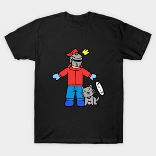 Cute knight with cat T-Shirt